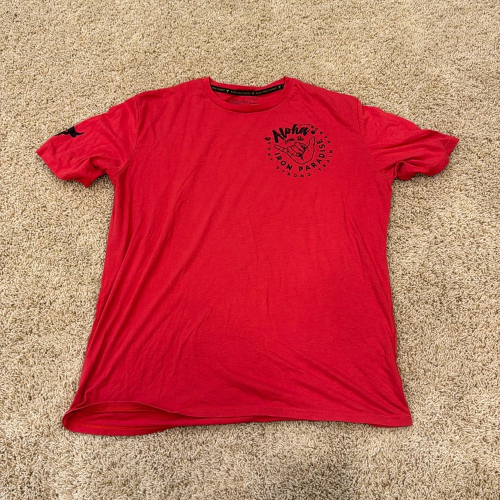 DWAYNE JOHNSON THE ROCK Iron Paradise Under Armor T shirt